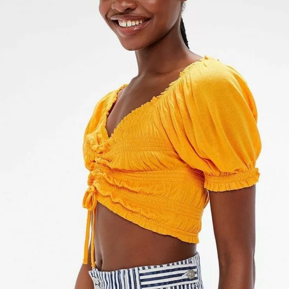 Orange Ruched Top - Picture 3 of 6
